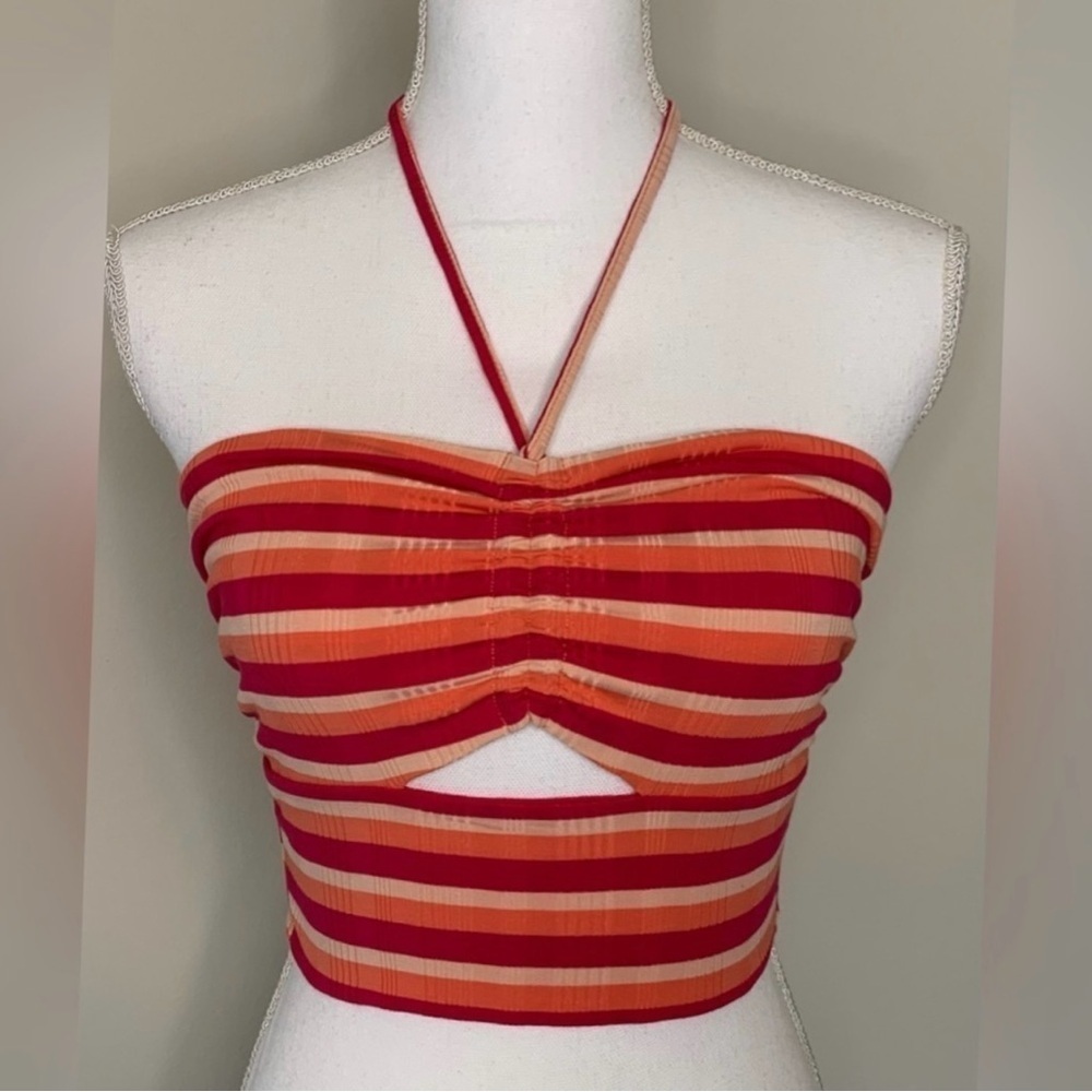 L*Space Paloma Stripe Cut Out Tank Women Small New With Tag